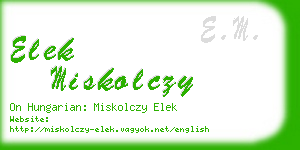 elek miskolczy business card